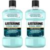 imageListerine AlcoholFree Mouthwash Non Alcoholic Mint Oral Rinse Kills 999 of Germs That Cause Bad Breath for a Fresh Breath ampamp Clean Mouth Less Intense Taste Cool Mint Flavor 1 L338 Fl Oz Pack of 2
