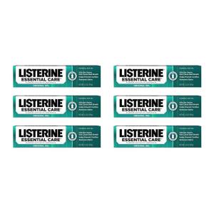imageListerine Essential Care Toothpaste Bad Breath Treatment Cavity Prevention Fluoride Toothpaste Powerful Mint Flavor 42 oz 6 PackToothpaste