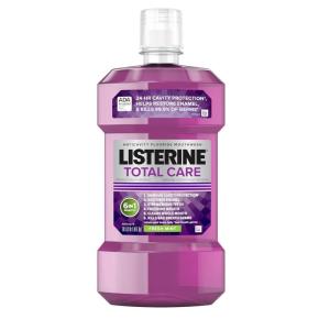 imageListerine Total Care Anticavity Fluoride Mouthwash 6 Benefits in 1 Oral Rinse Helps Kill 99 of Bad Breath Germs Prevents Cavities Strengthens Teeth Fresh Mint Twin Pack 2 x 1 L338 Fl Oz Pack of 1