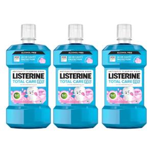 imageListerine Total Care Kids Mouthwash ADA Accepted AlcoholFree Anticavity Sodium Fluoride Mouthwash Oral Rinse for Cavity Protection Berry Splash Flavor for Kids Oral Care 169 Oz 6Pack169 Fl Oz Pack of 3