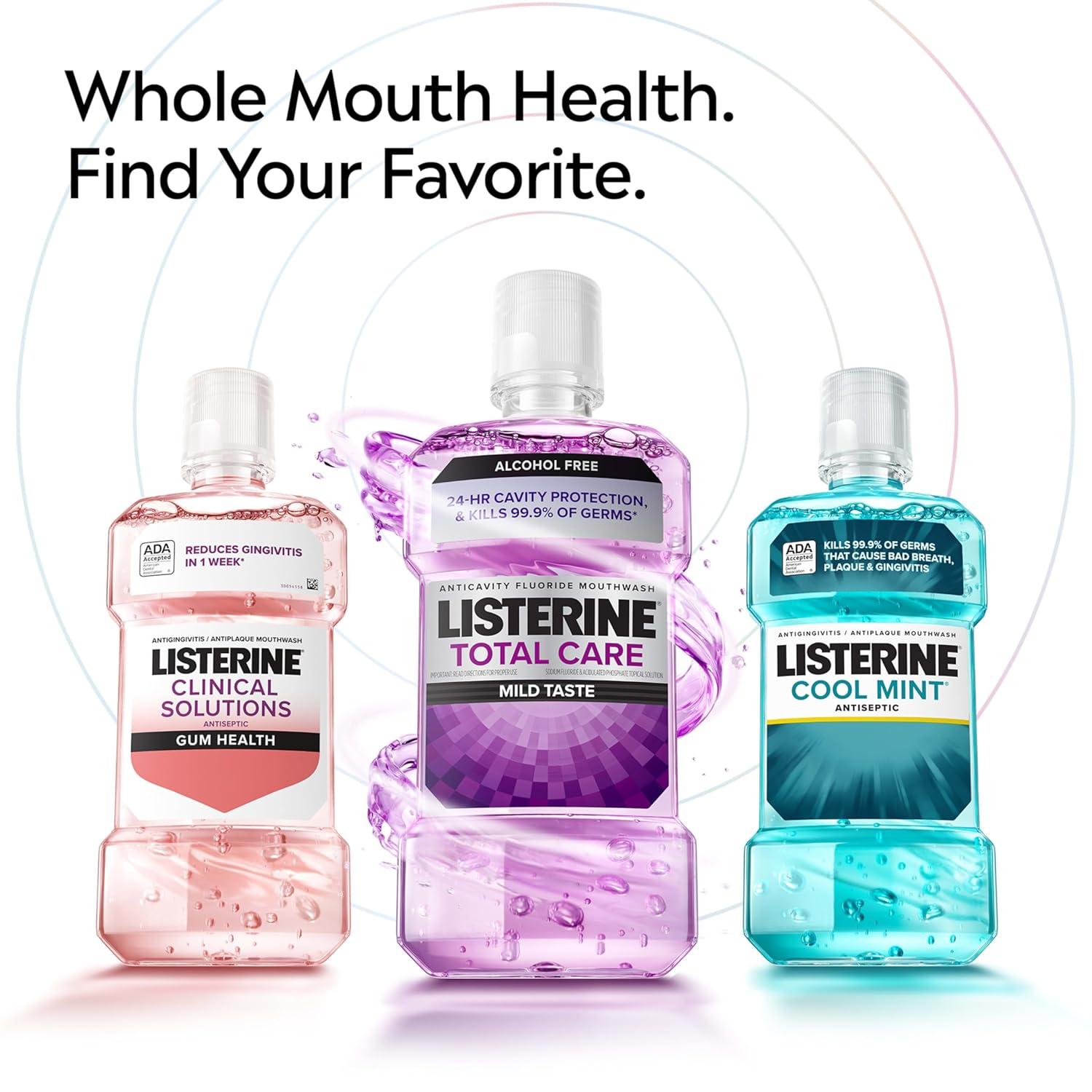 imageListerine Alcohol Free Mouthwash Less Intense AlcoholFree Oral Care Formula for Bad Breath Cool Mint Flavor 32 fl ozCool Mint