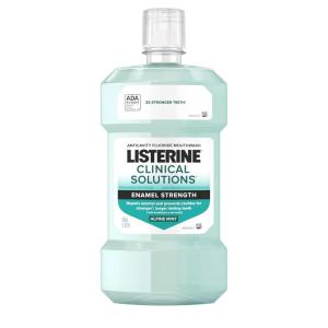 imageListerine Clinical Solutions Enamel Strength Mint Oral Rinse Daily Anticavity Fluoride Mouthwash to Repair Tooth Enamel ampamp Prevent Cavities for Stronger Teeth Alpine Mint 1 L169 Fl Oz Pack of 1