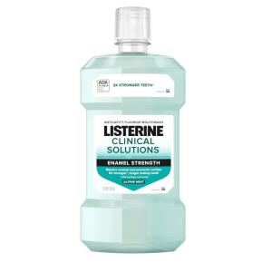 imageListerine Clinical Solutions Enamel Strength Mint Oral Rinse Daily Anticavity Fluoride Mouthwash to Repair Tooth Enamel ampamp Prevent Cavities for Stronger Teeth Alpine Mint 1 L338 Fl Oz Pack of 1