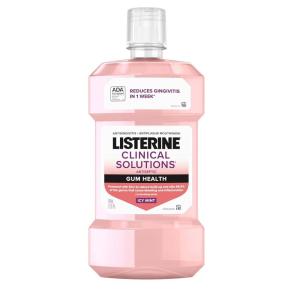 imageListerine Clinical Solutions Gum Health Antiseptic Mouthwash Antigingivitis ampamp Antiplaque Oral Rinse Helps Prevent Buildup ampamp Immediately Kills Germs for Healthier Gums ICY Mint 1 L169 Fl Oz Pack of 1