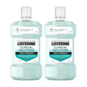 imageListerine Clinical Solutions Mouthwash Enamel Strength Daily Anticavity Fluoride Mouthwash to Repair Tooth Enamel ampamp Help Prevent Tooth Decay Alpine Mint 1 L 2 Pack34 Fl Oz Pack of 2