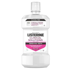 imageListerine Clinical Solutions Sensitive Teeth Alcohol Free Mouthwash Fresh Breath Dental Mouthwash Provides Protection ampamp Relief from Tooth Sensitivity Pain Daily Fresh Mint Oral Rinse 500 mL