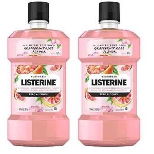 imageListerine Zero Alcohol Mouthwash Oral Rinse Kills up to 99 of Bad Breath Germs Limited Edition Grapefruit Rose Flavor 500 mLGrapefruit Rose