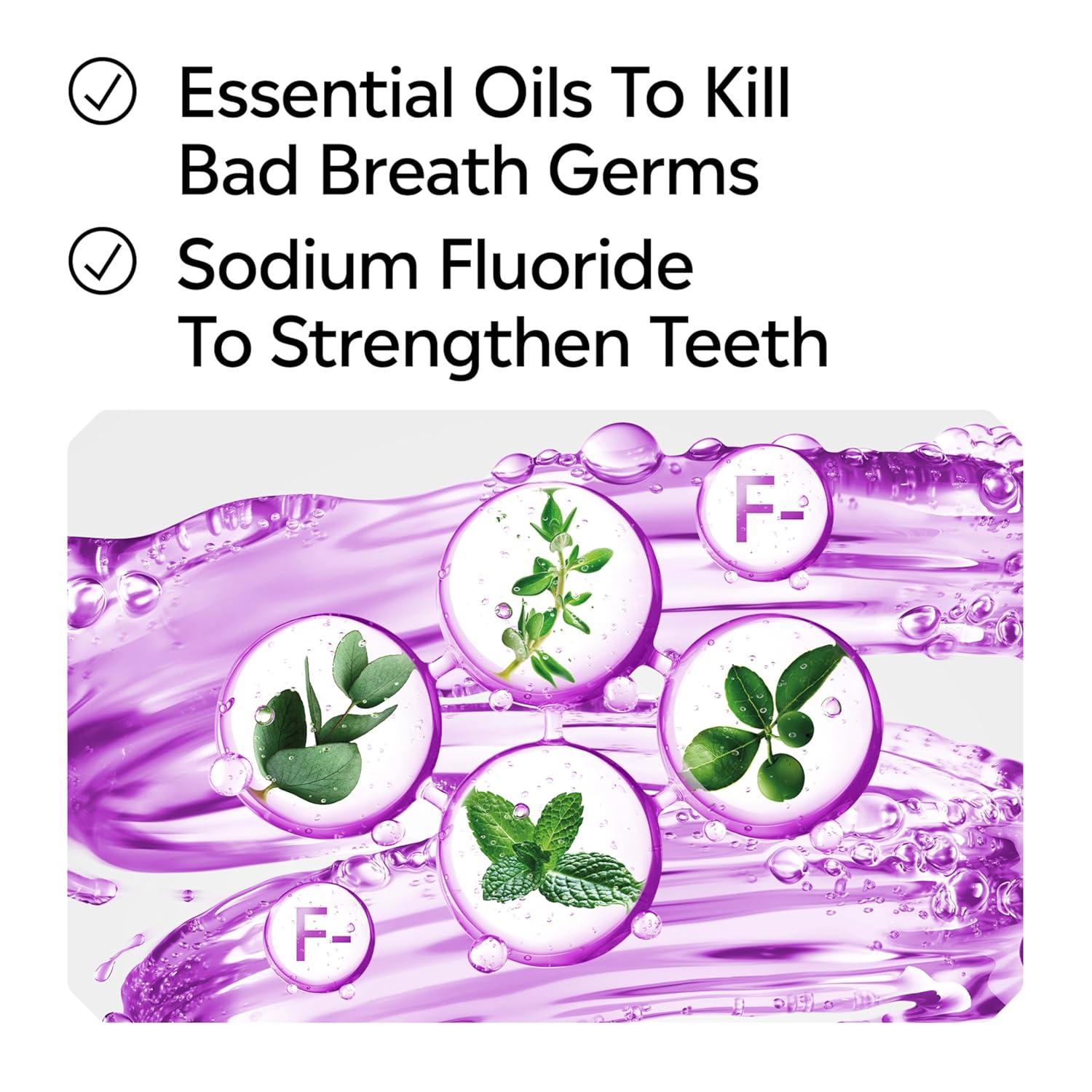 imageListerine Total Care Anticavity Fluoride Mouthwash 6 Benefits in 1 Oral Rinse Helps Kill 999 of Bad Breath Germs Prevents Cavities Strengthens Enamel ADAAccepted Fresh Mint 250 mL85 Fl Oz Pack of 1